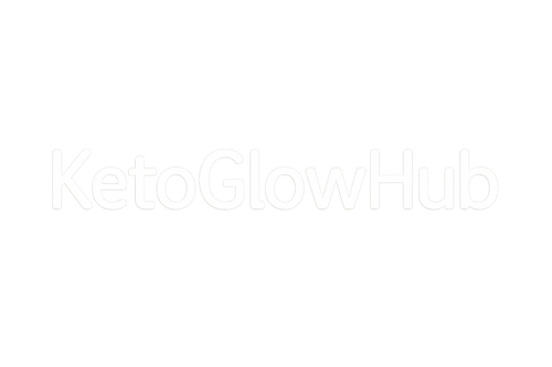 genera una imagen que diga "KetoGlowHub" con un aire suave, amigable y minimalista en blanco nada mas 